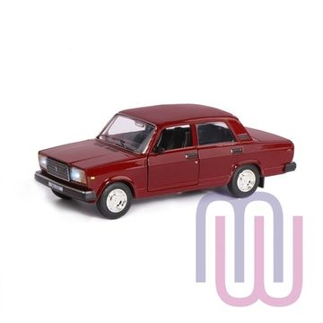 Модель машины ТМ АВТОПАНОРАМА 1/24 ВАЗ 2107, бордовый (свет, звук) JB1200159