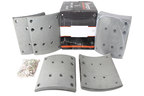 Рем. комплект тормозных накладок а/м МАЗ-101, 5440, КАМАЗ-6580, SHAANXI X3000 задняя ось (Сверлён./расточенные/с заклёпками (пустотелые)/ширина 220мм./ к-т 8 шт./ высокая термостойкость/ для барабанов с высоким износом/19488,19496, HD90149340094, 81.50221.0819, 5440-3502105, без отв.) R2 (STD+2mm) ALLIED NIPPON