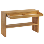 Стол консоль Розенбург из массива дуба с ящиком и полкой