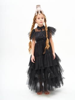 Платье Wednesday Addams Уэнсдэй Адамс на Хэллоуин в пол
