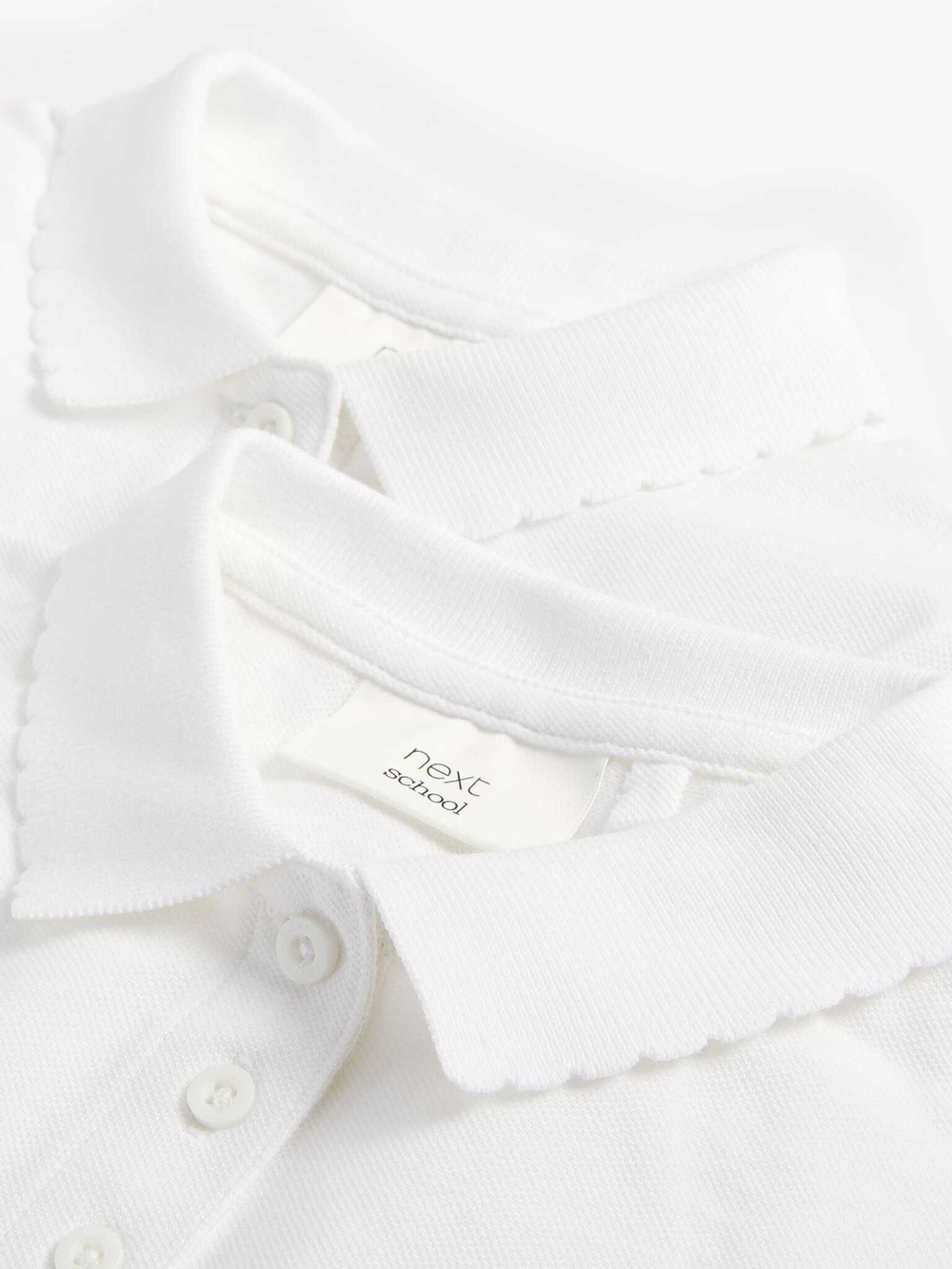 Поло с длинным рукавом школьное для девочки Next 228-199, 2 шт., Белый
