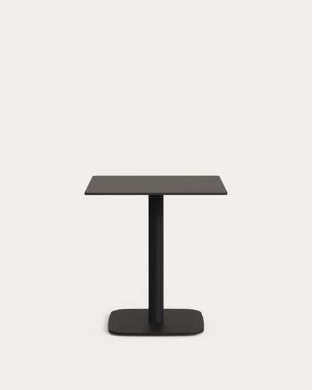 Dina Уличный стол черный на черном металлическом основании 68 x 68 x 70 см