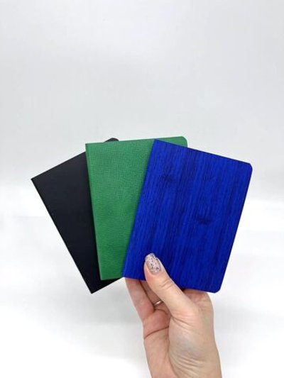 Набор 3 блокнота 88л (138*102мм) лин. графит, зеленый, синий (5447-9)