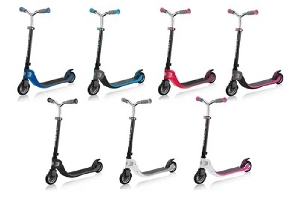 Самокат Globber Foldable Flow 125, голубой голубой