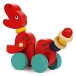 Деревянная игрушка Каталка Динозаврик (ЛС)