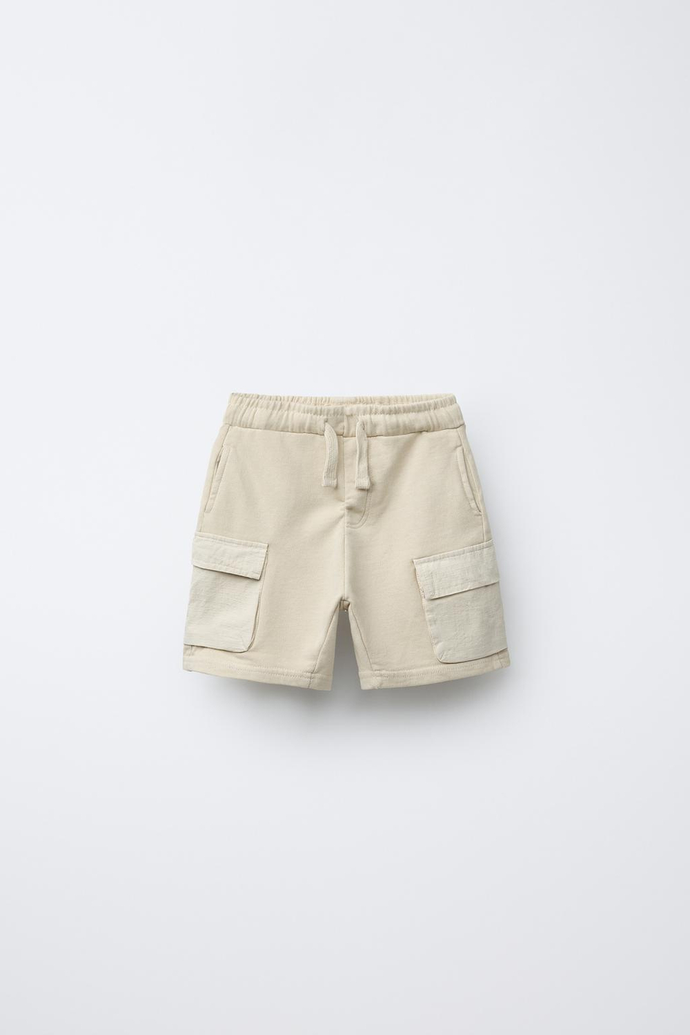 ZARA ШОРТЫ КАРГО ИЗ МЯГКОЙ ТКАНИ, ЦВЕТ ЛЬДА