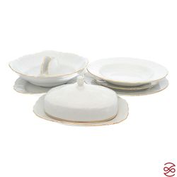 Столовый сервиз на 6 персон Bernadotte Белый узор 24 предметов