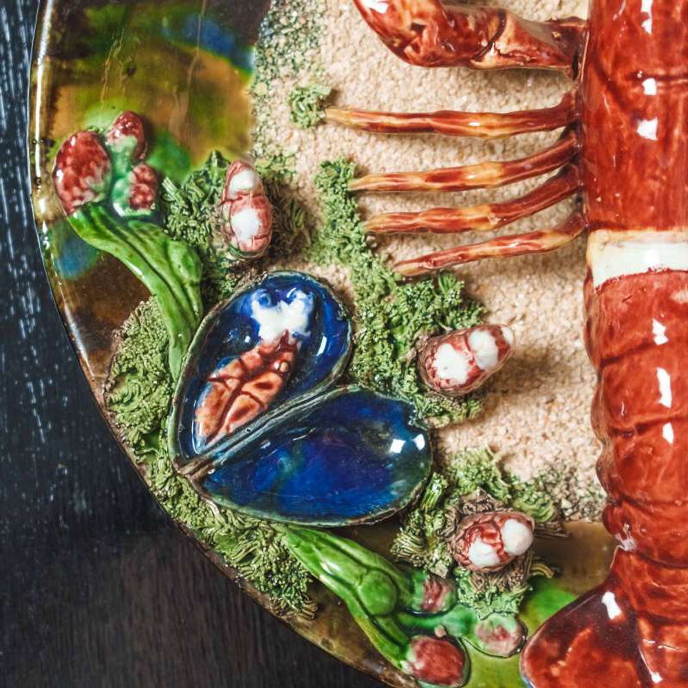 Декоративная тарелка «Омар на песке»