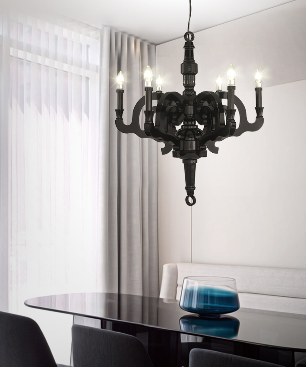Pendant design lamp  Paper by Moooi (Black,  D70)