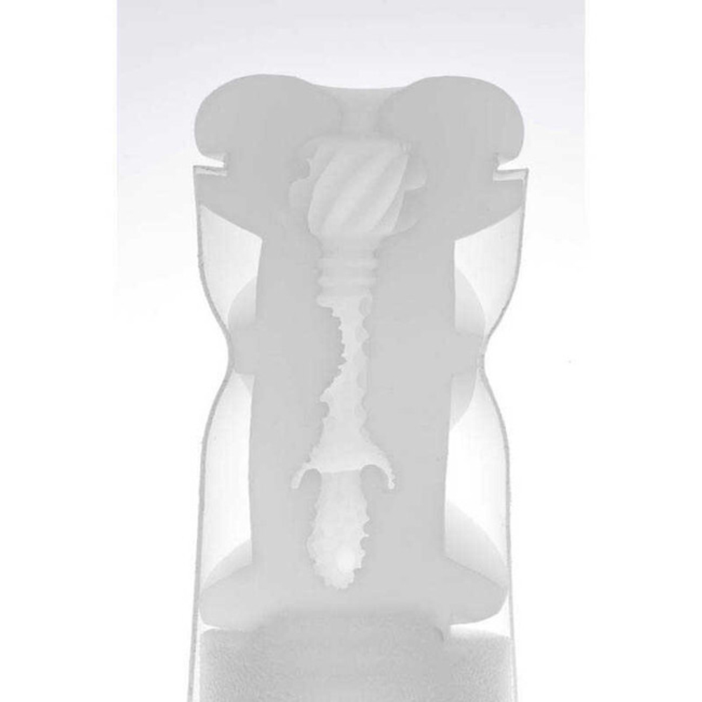 Мастурбатор из силиконового геля Genmu Weapon H-Bomb, зеленый (Цвет: Зеленый, Вкладка белая)