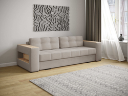 Диван раскладной Доро, бежевый/мдф дуб канадский