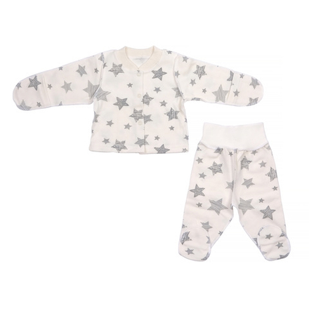 Комплект кофта+ползунки принт со звездами