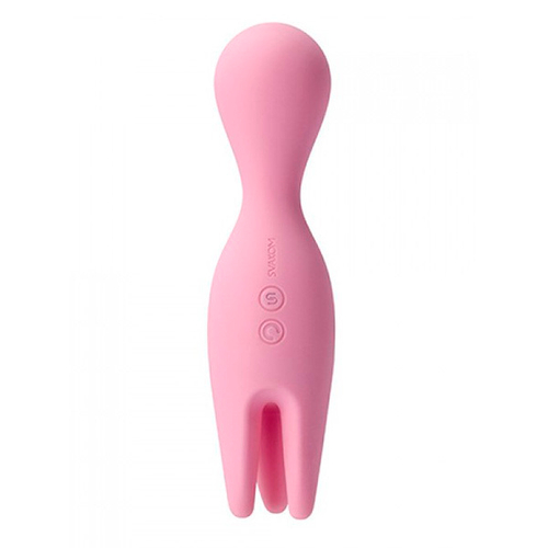 Розовый универсальный вибратор 15,6см с подвижными щупальцами Svakom Vibrator Nymph S22