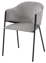 Стул М-City DISAUR Дилл, Lana 80 Серый, ткань, Черный каркас