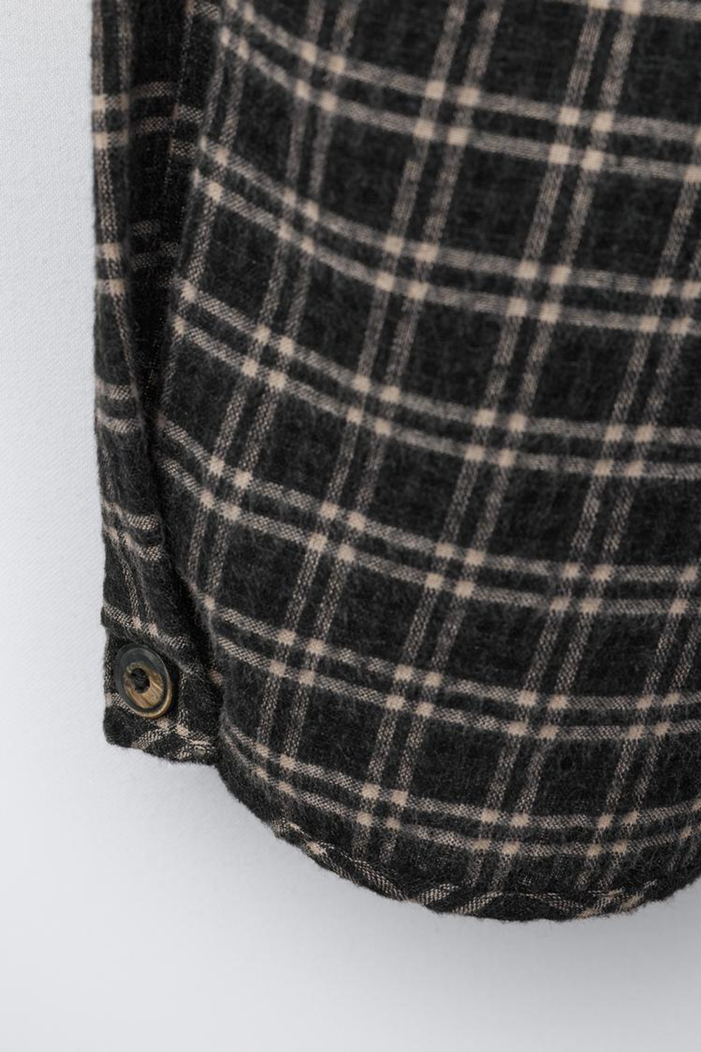 ZARA БРЮКИ БЭГГИ В КЛЕТКУ, ЧЕРНЫЙ