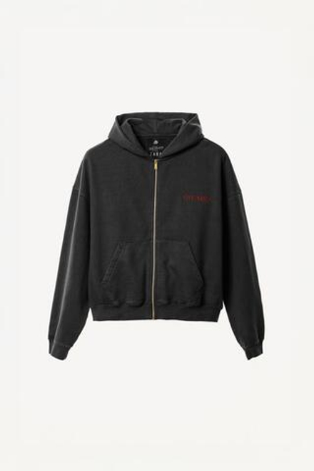 ZARA X WILLY CHAVARRIA ТОЛСТОВКА С КАПЮШОНОМ, ЧЕРНЫЙ