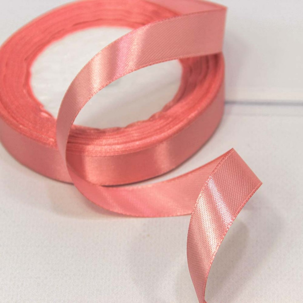 Лента Атласная 1,5см х 28м Сатин (Розовый)