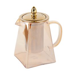 Чайник заварочный с фильтром "Pyramid" v=550мл (боросиликатное стекло) (индивидуальная упаковка)