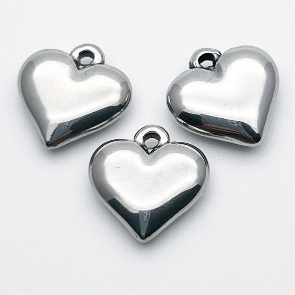 Подвеска Сердце, сталь, размер 17*17 мм, цена за 1 шт