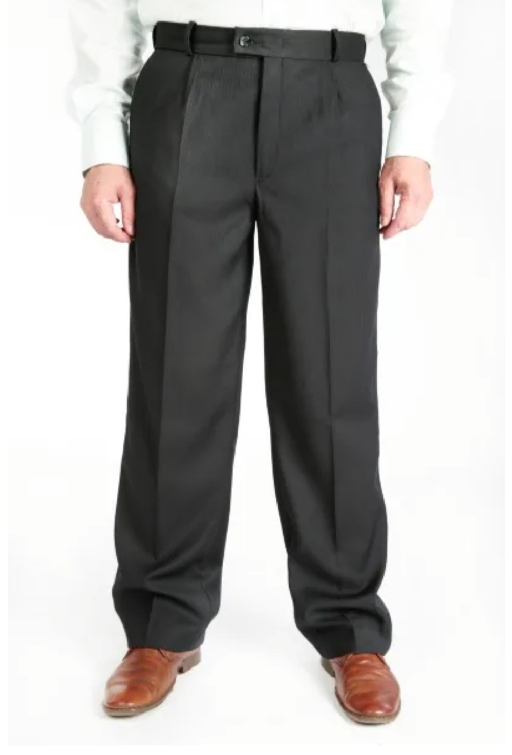 Брюки мужские чёрные демисезонные осенние весенние классические классика теплые шерстяные полушерсть костюмные офисные строгие деловые прямые 48 размер L XL