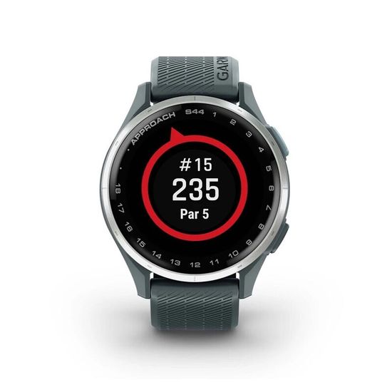 Умные часы Garmin Approach S44 Серебристый алюминиевый безель с силиконовым ремешком Twilight