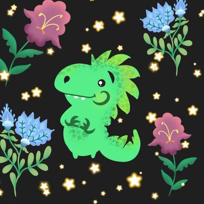 Цветочные сны динозаврика