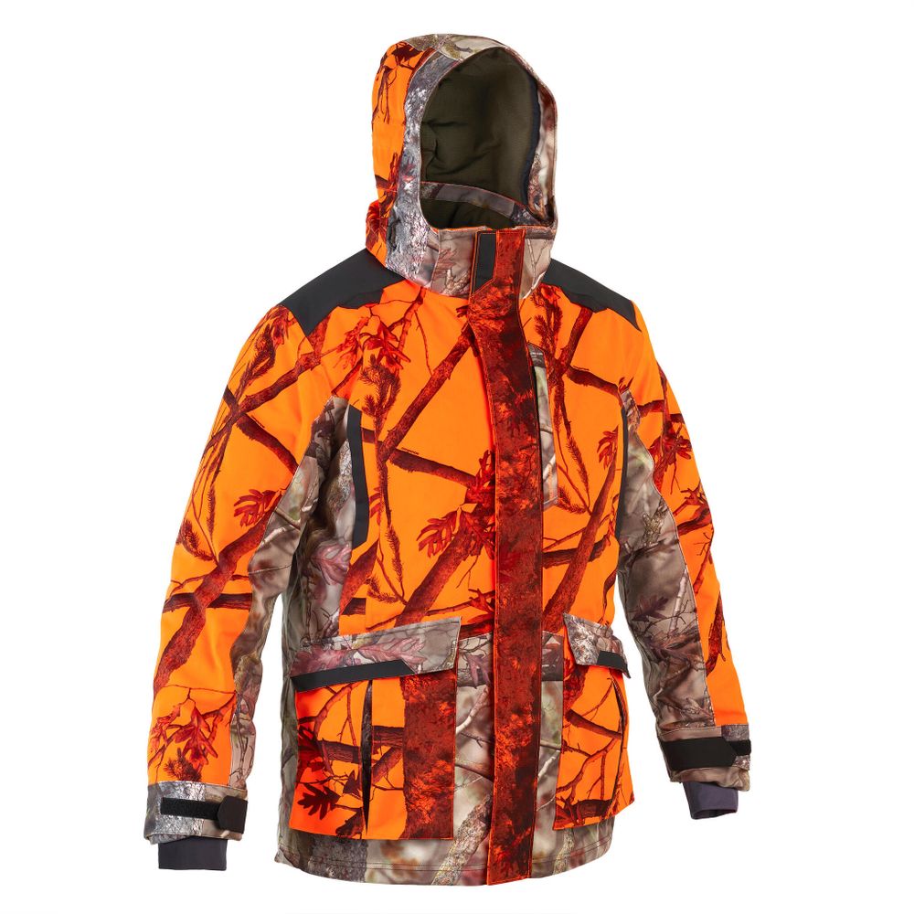 SOLOGNAC 3in1 Зимняя охотничья куртка водонепроницаемая 900 camo fluo
