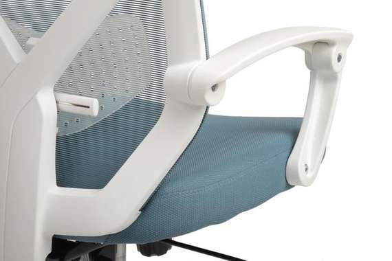 Кресло Oliver RCH W-203AC Белый пластик/Синий