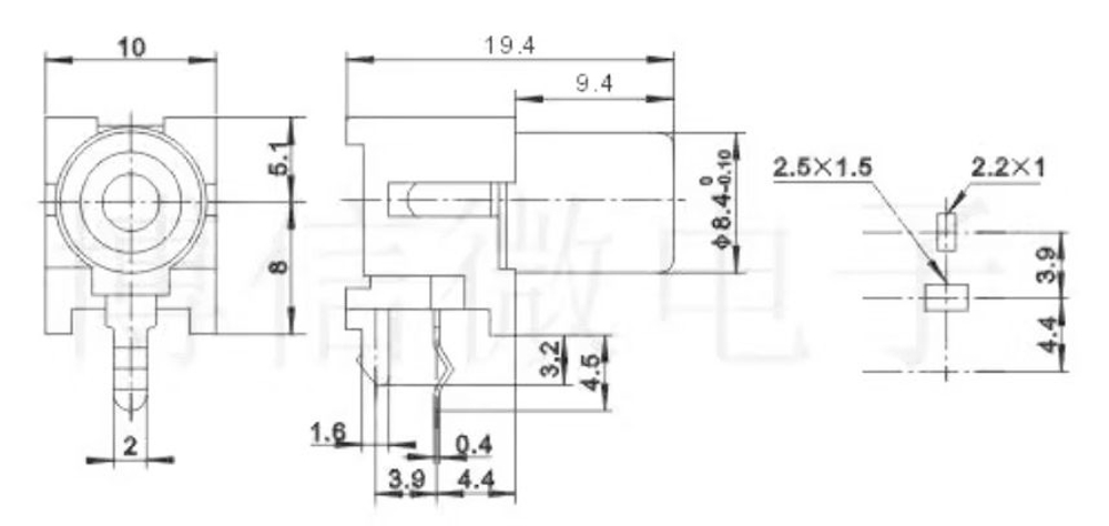 Разъем RCA на 2pin - красный