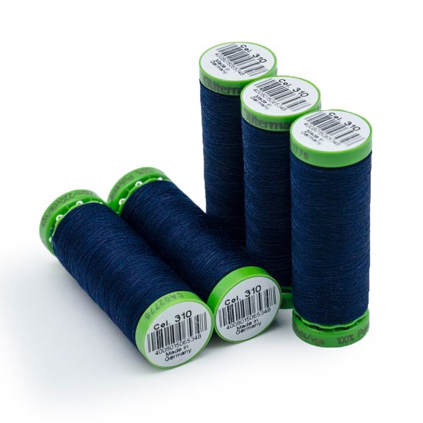 Нитки для тонких тканей Gutermann Extra Fine 150 (200 метров), 5 кат. | 310 т.чернильный