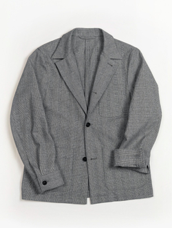 Пиджак-рубашка Glen Check (в клетку) серо-синий