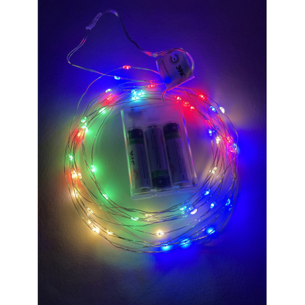 ENIN -5NM ЭРА Гирлянда LED Нить 5 м мультиколор, АА