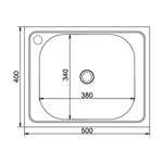 Мойка 50х40 (0,4) вып 1 1/2 MIXLINE 16см
