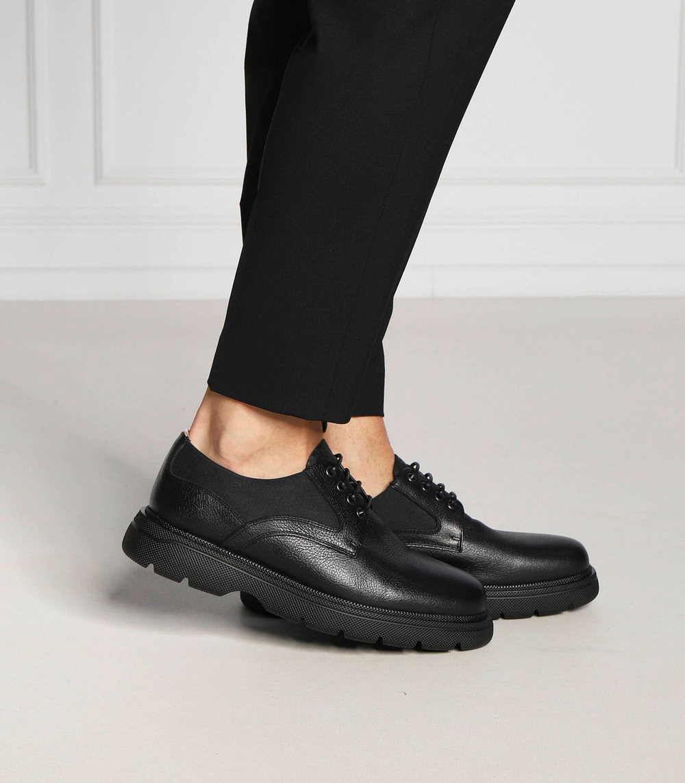 Кожаные броги jacob_derb BOSS BLACK - черный(50487180)