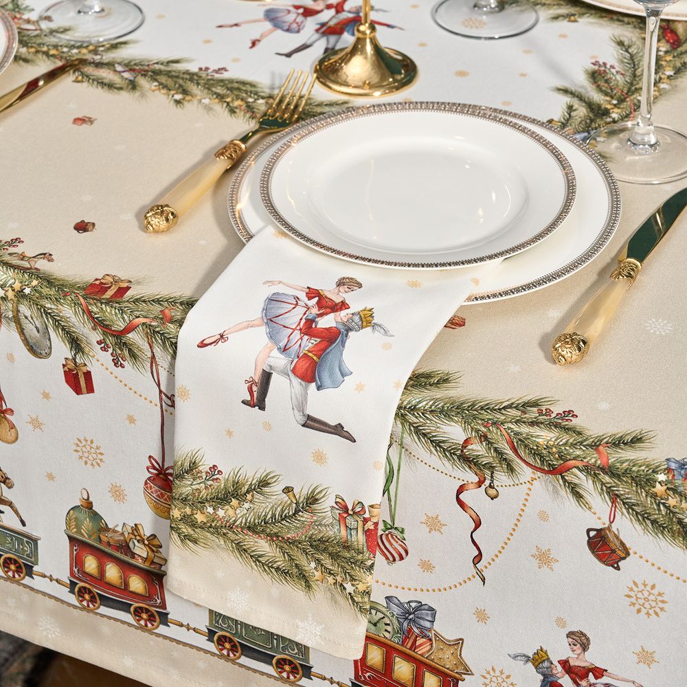 НАБОР САЛФЕТОК ИЗ 2-Х ШТ "ЩЕЛКУНЧИК",40Х40СМ ,100% ХЛОПОК