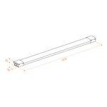 Светильник LED WPL48-6.5K150-01 45Вт 6500К IP65 5850Лм матовый соединяемый в линию 1570x58x28 мм WOLTA