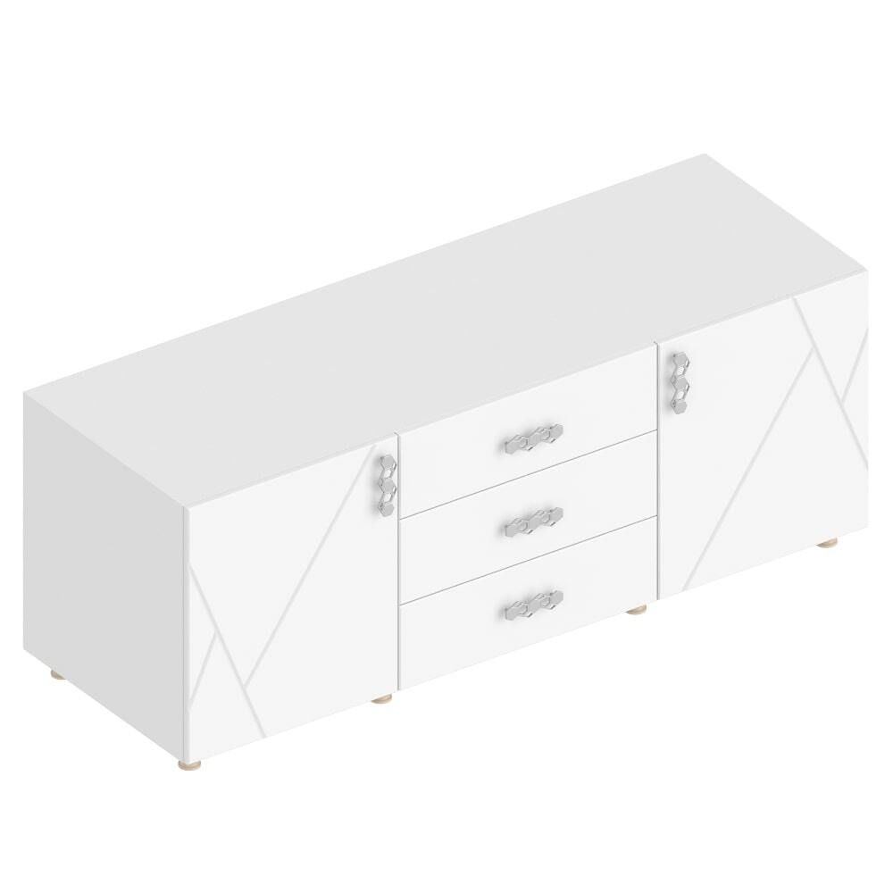 Тумба ТВ МС "Сандра"(Белый лофт)