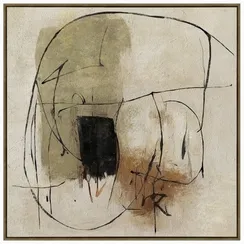 Постер Fancy 100х100 см, бежевый, коричневый, чёрный