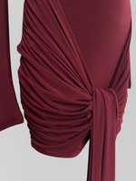 Платье Fashion укороченное однотонное с асимметричными завязками