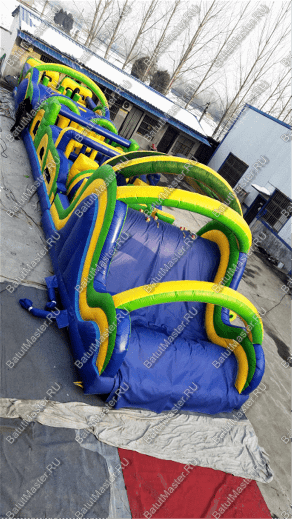 Надувной батут "Длинная полоса препятствий" 20*4*5 м