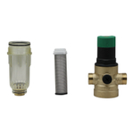 Фильтр самопромывной TIM 1/2" с редуктором в стеклянном корпусе