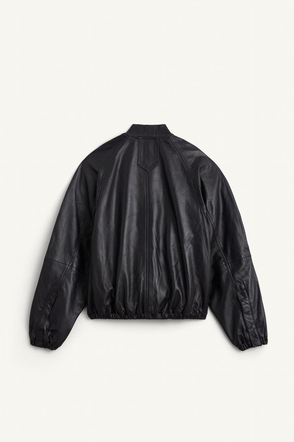 ZARA КОЖАНЫЙ БОМБЕР, ТЕМНО-СЛИВОВЫЙ