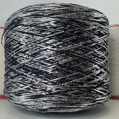 EMPORIUM - Luxury Production by Ri.go.; 90% меринос, 8% фольга, 2% п/а; 220м/100гр; col.9870, цвет: сине-черный в серебре; S507