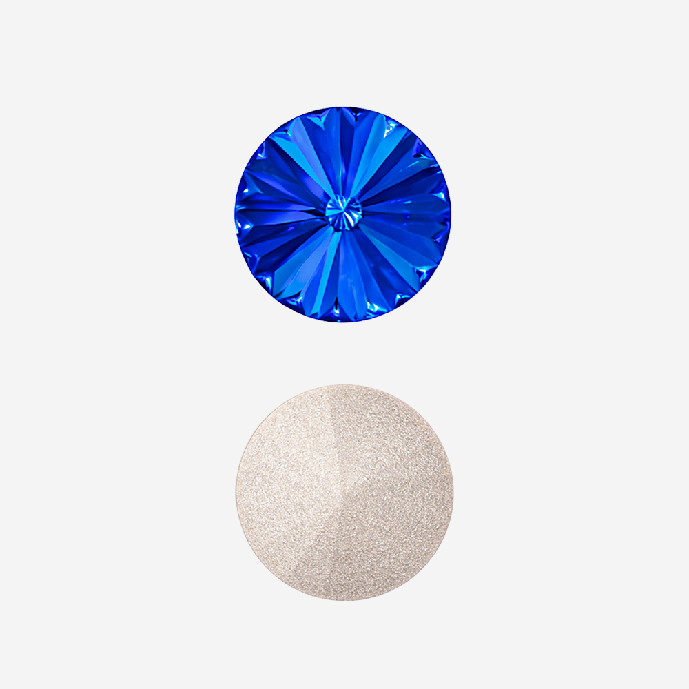 Кристалл Риволи (Rivoli), оттенок "Синий Капри"/"Capri Blue", 10мм
