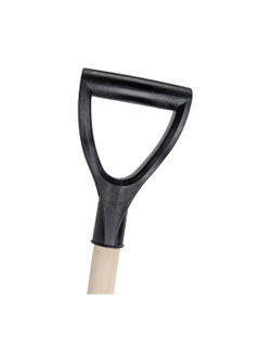 Пластмассовая лопата с оцинкованной планкой на заклепках, деревянным черенком 1-го сорта и V-образной ручкой Gigant «Домбай» GSSL-2 (Россия)