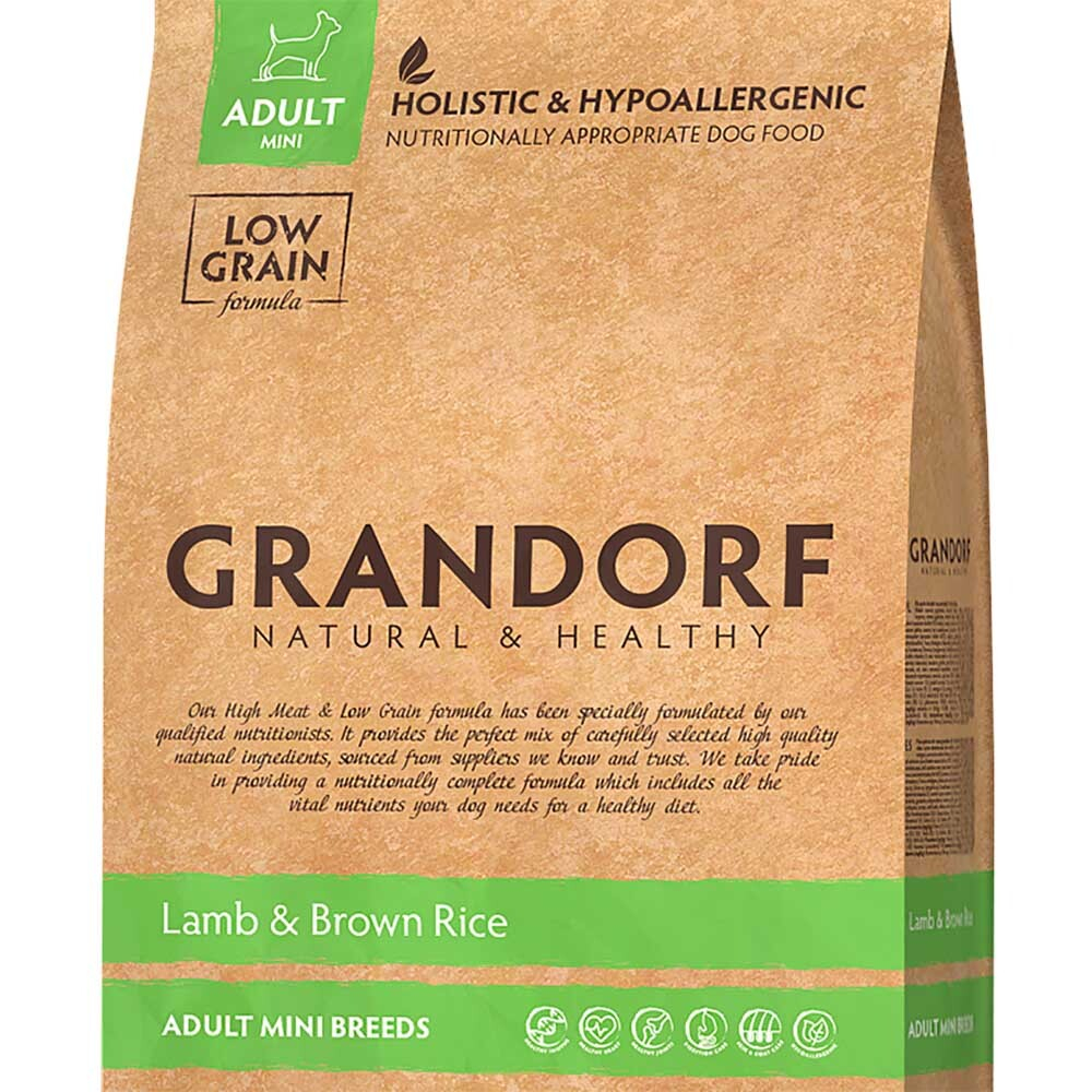 Grandorf Adult Mini Lamb&Rice - корм низкозерновой для собак мелких пород (ягненок с рисом)