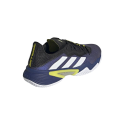 Мужские кроссовки теннисные Adidas Barricade M - black blue met/cloud white/acid yellow