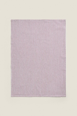 ZARA HOME ПОЛОСАТОЕ ПОЛОТЕНЦЕ 2ШТ, ЦВЕТ ВИНА