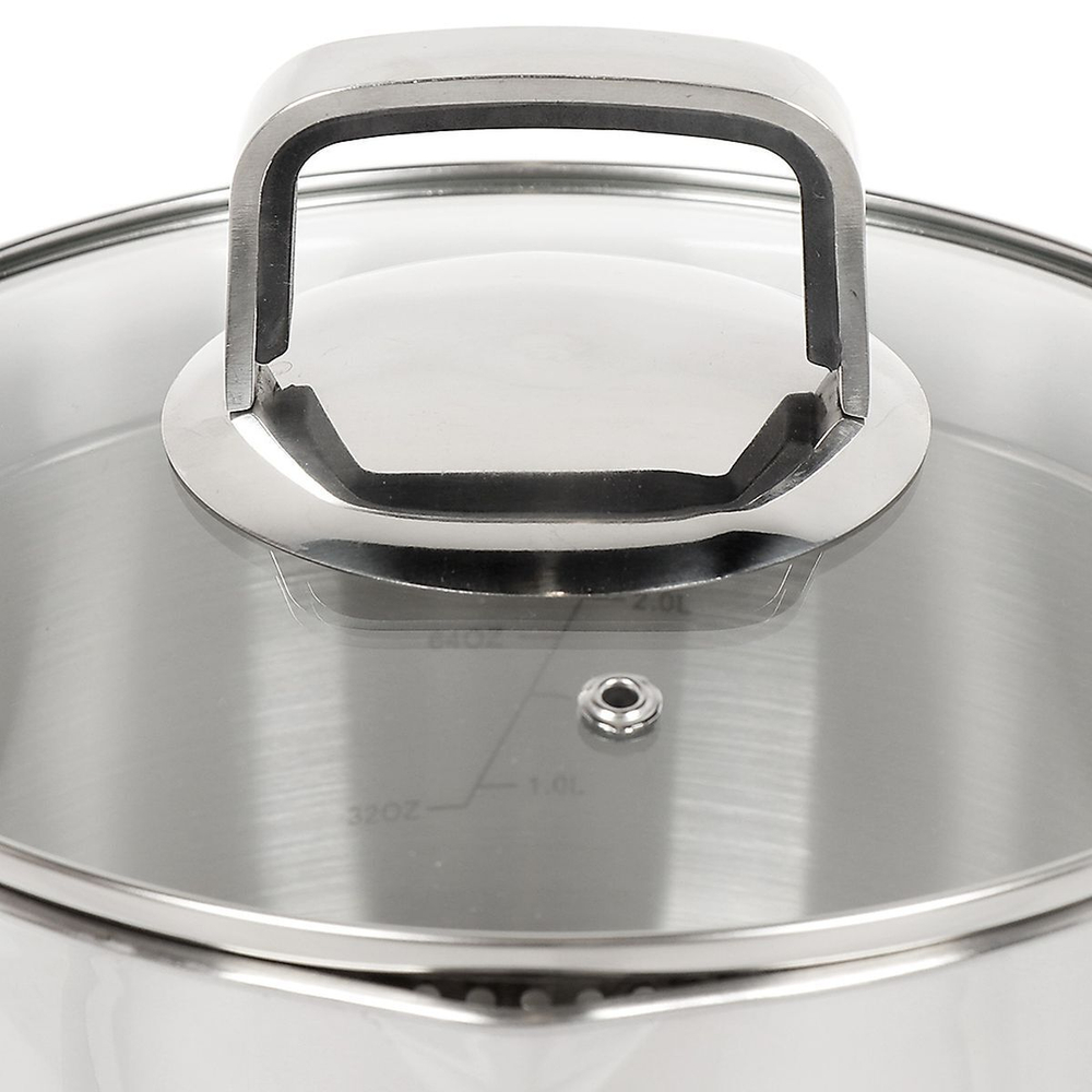 Кастрюля нерж, 2.9 л, с крыш, Daniks, Манхэттен, M-461-18, индукц