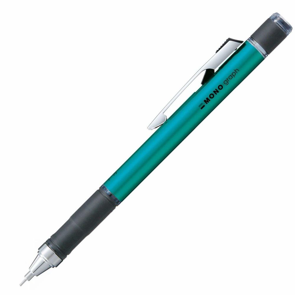 Механический карандаш 0,5 мм Tombow Mono Graph - Grip Model (бирюзовый металлик)